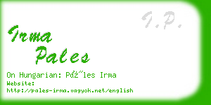 irma pales business card